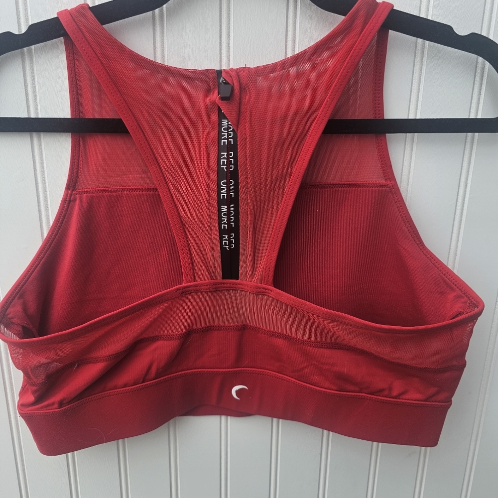 Women's Red Sports Bra with Racerback - Unbranded